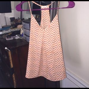 Orange and white top