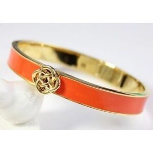 Stella and Dot orange enamel Lindsey bracelet