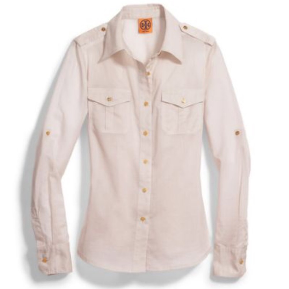 ⭐️ EUC Tory Burch Brigitte button down shirt ⭐️