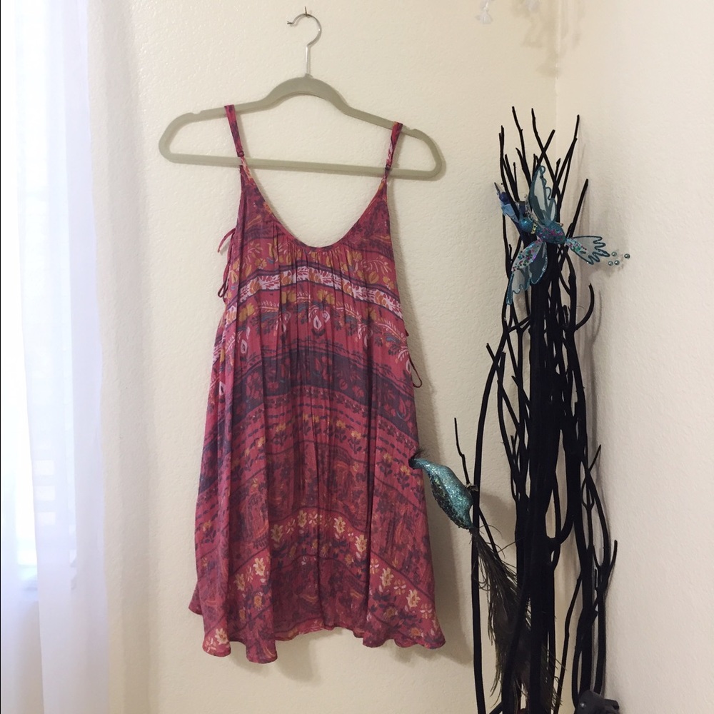 Red flowy dress