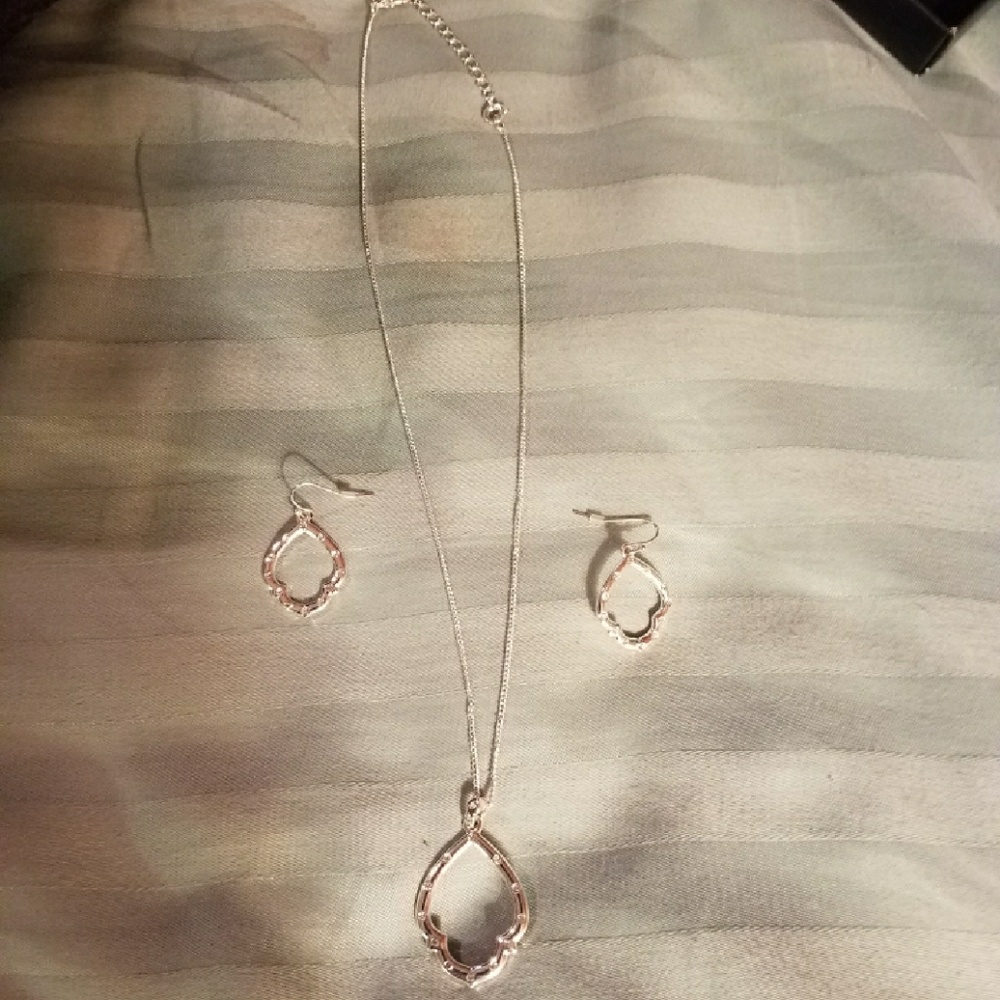 Matching necklace and earrings