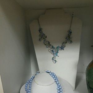 New adjustable butterfly earrings & necklace