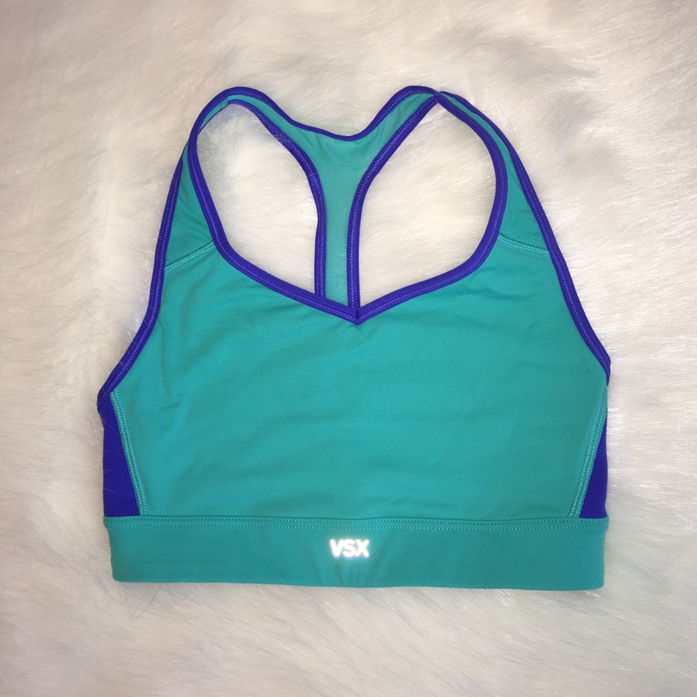 NWOT Victoria's Secret Sport Bra Mint and Purple