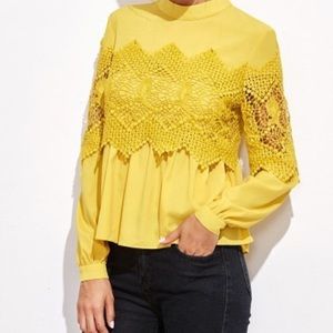 Yellow Blouse Peplum