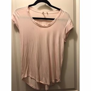 Anthropologie Bordeaux top light pink
