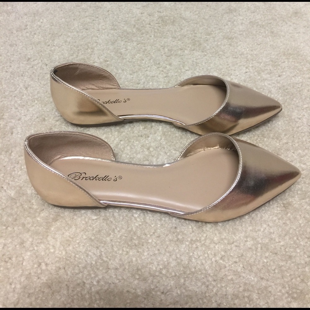 Gold flats from Red Dress Boutique
