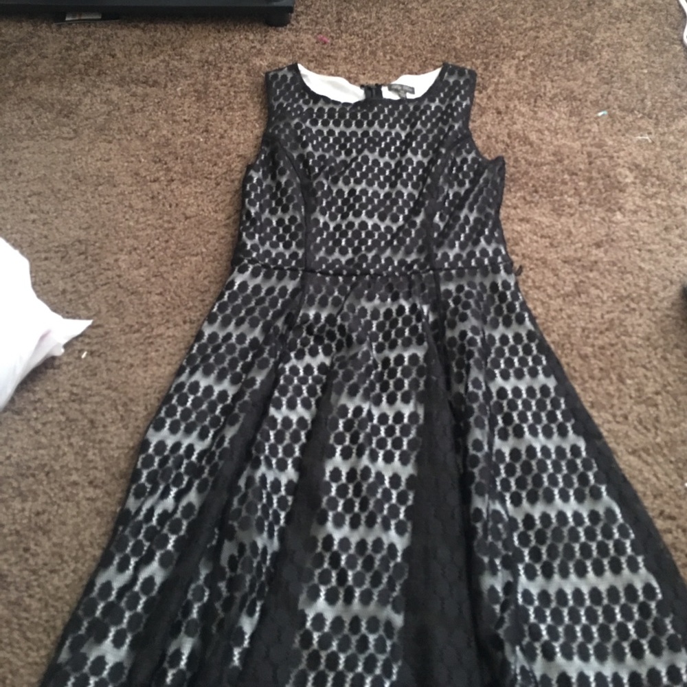 Black and white fit and flare dress!