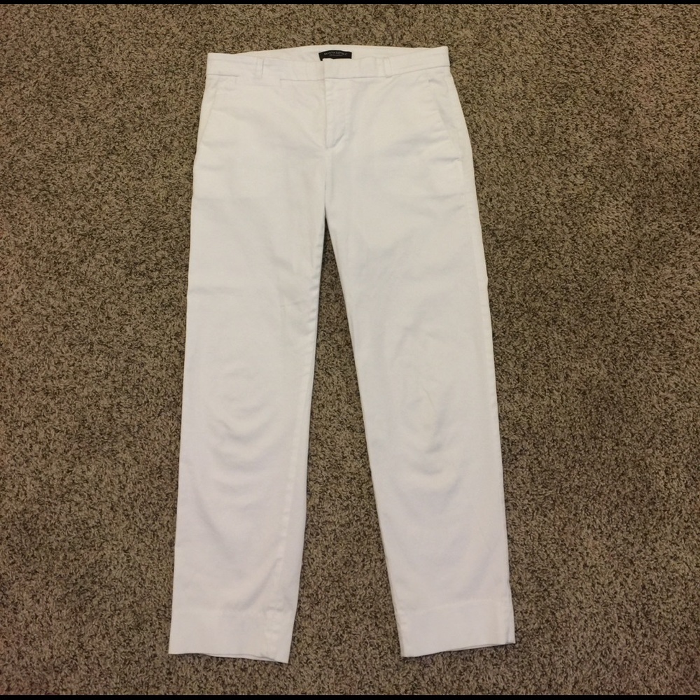 Banana Republic cropped white pants