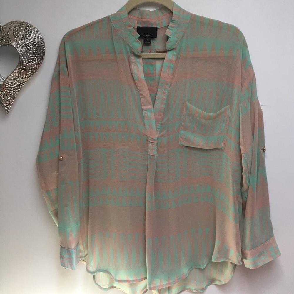 Lumière deep-v blouse