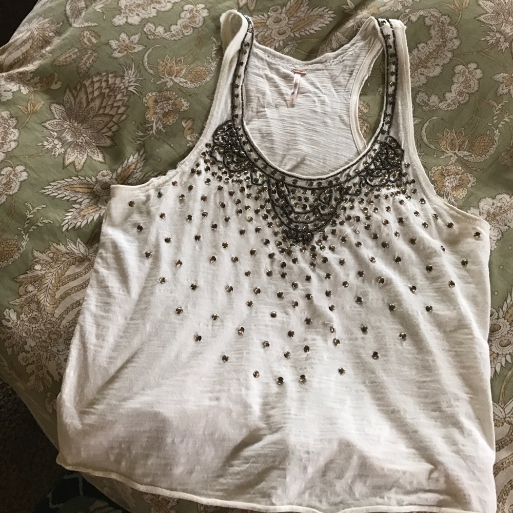 Free People Tank Top w/ embellishment