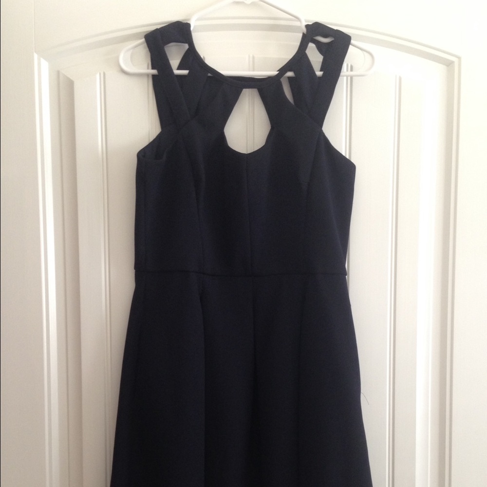 Navy Betsy Johnson Cutout Dress 8 EUC