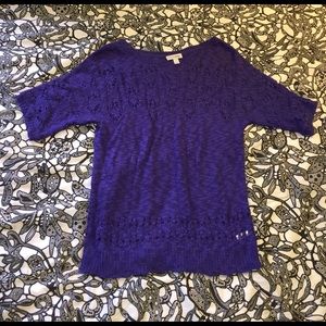 Short sleeve thin, purple sweater