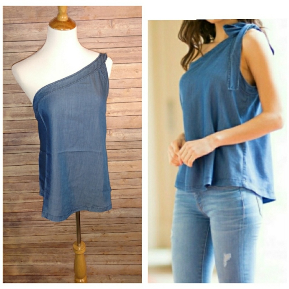 🎉HP🎉 One Shoulder Tie Top - Picture 3 of 7
