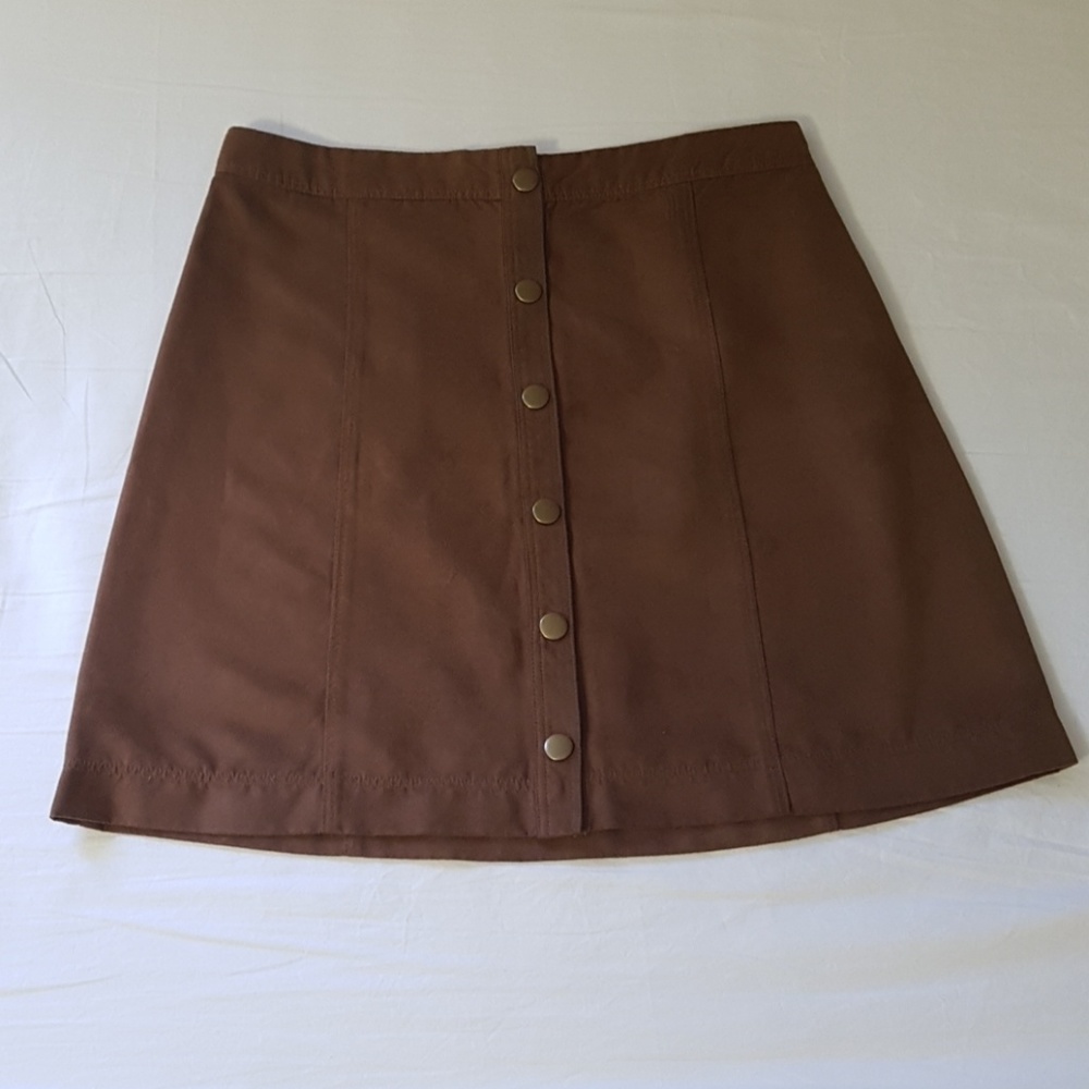 Hollister faux seude skirt