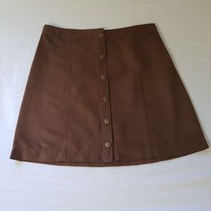 Hollister faux seude skirt