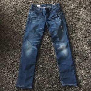 GAP REAL straight raw hem jeans