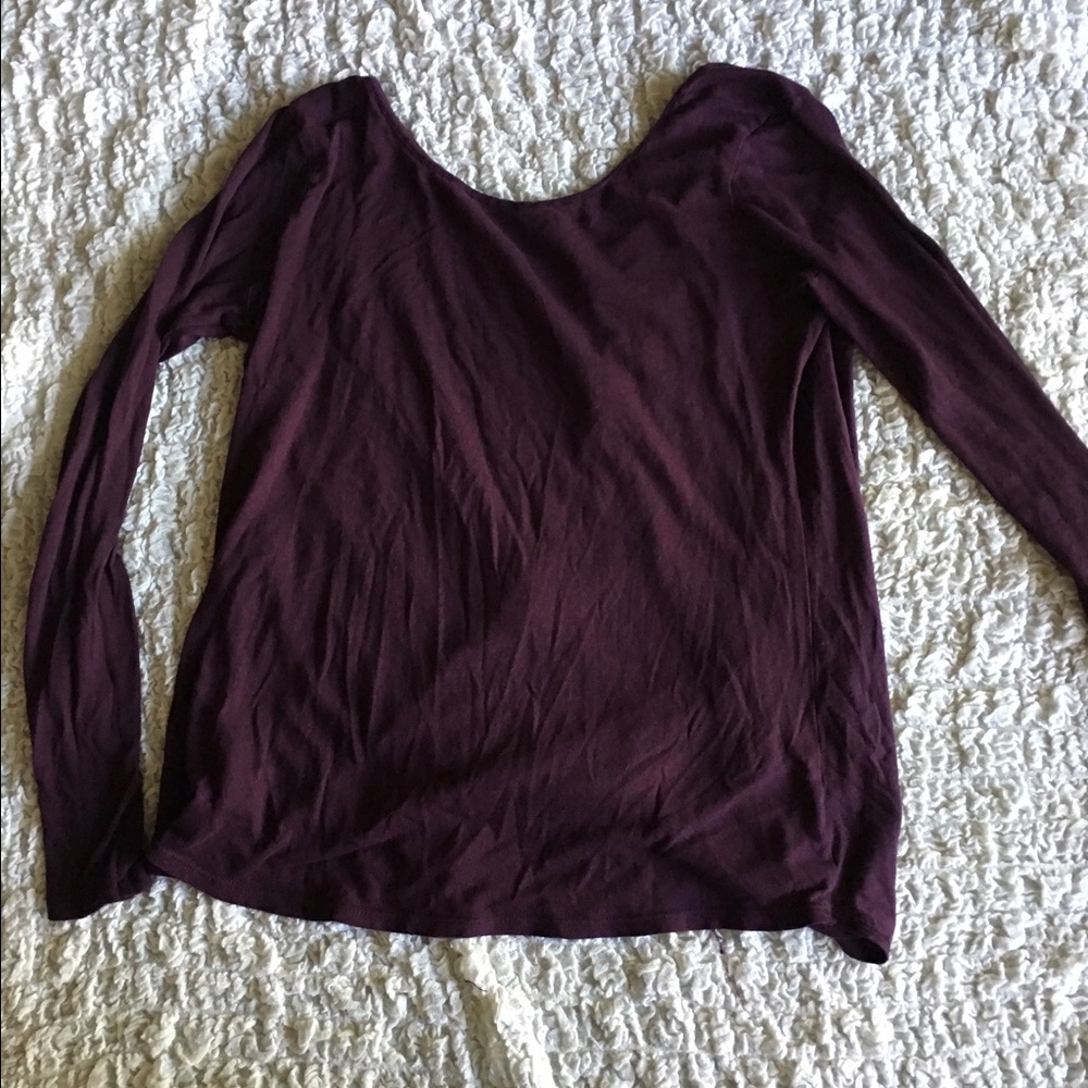 Maroon long sleeve shirt