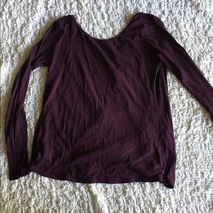 Maroon long sleeve shirt