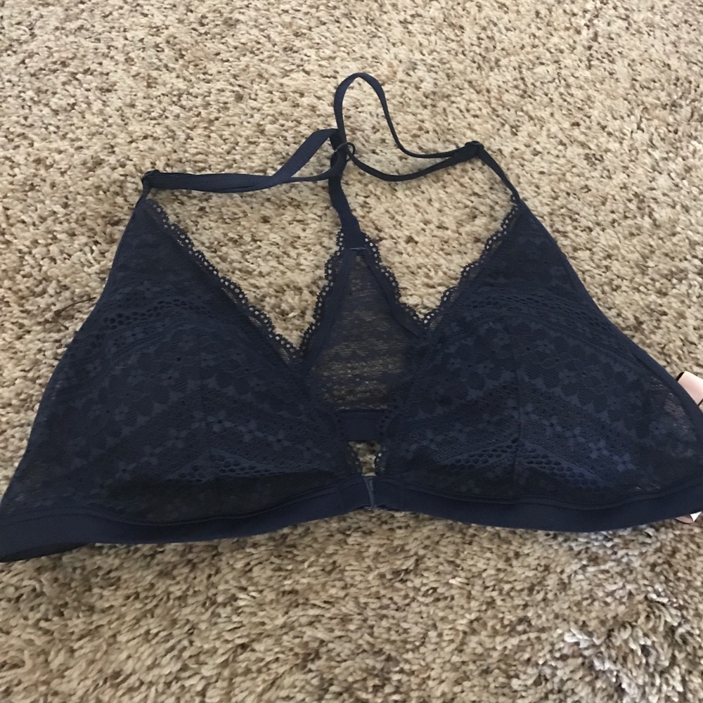 Front Closed Dark Blue Bralette - Picture 4 of 4