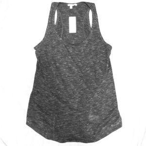 Helmut Lang Meteor Tank in Slubby Black Large