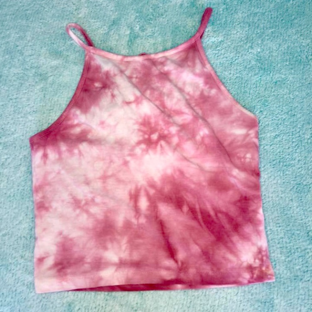 Brandy Melville Tie Dye Pink Sachi Halter Top