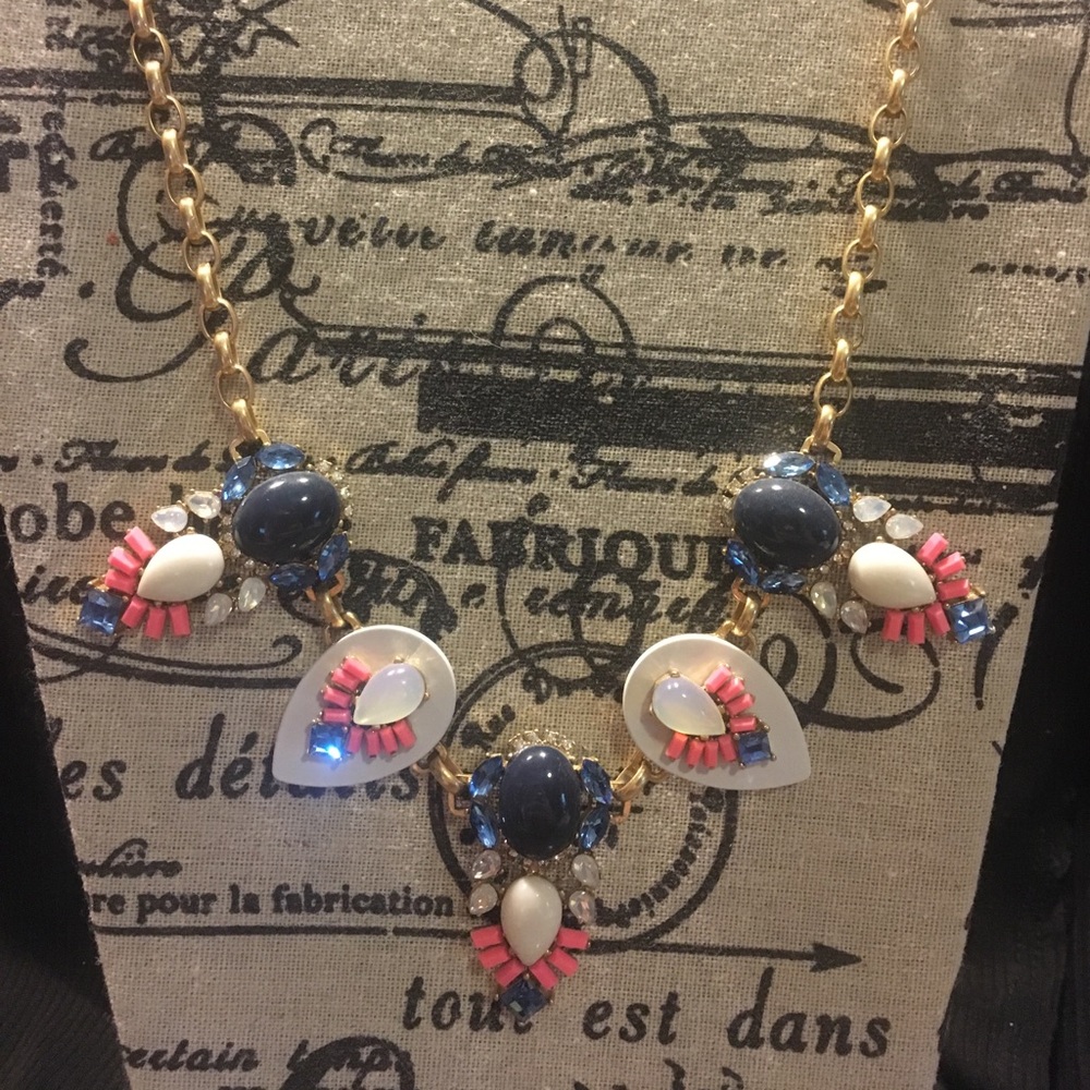 JCrew Factory Necklace (Blue and Pink)