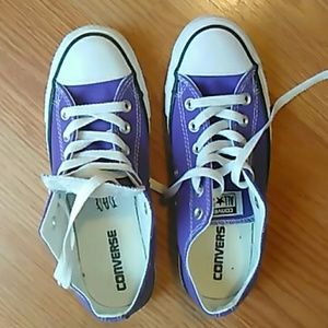 Purple Converse sneakers