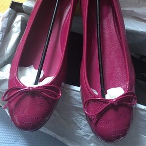 GUCCI New patent Leather GG Logo Ballet Flats