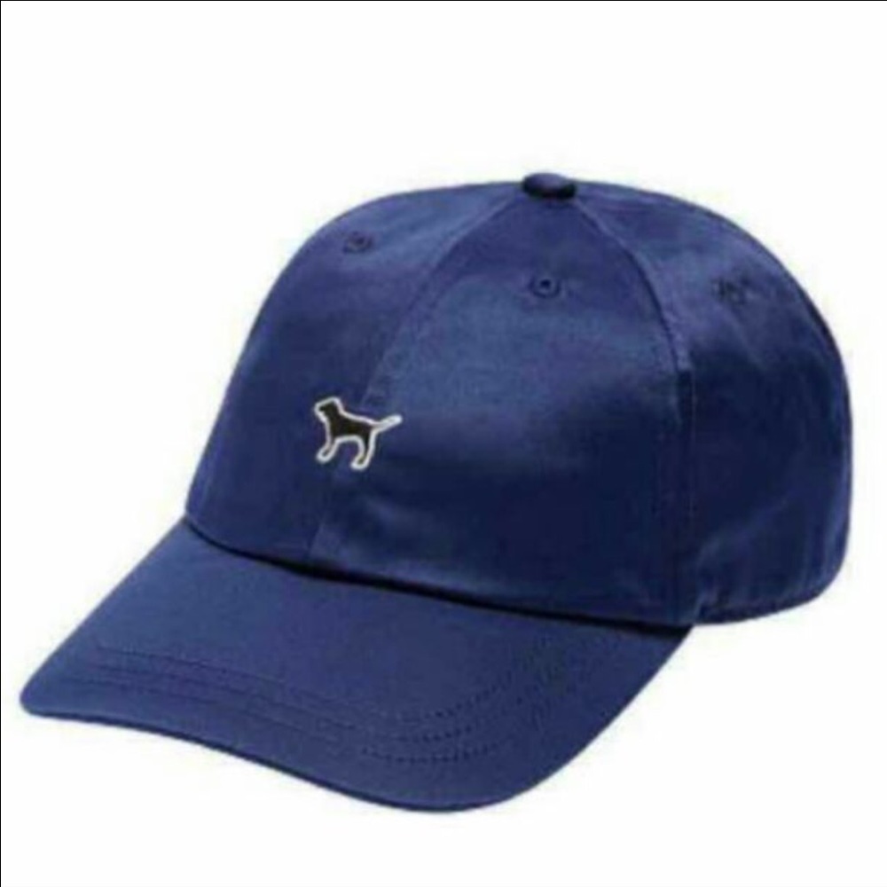 🆕VS Pink Navy Satin Baseball Cap