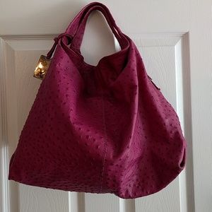 Furla ostrich embossed bag