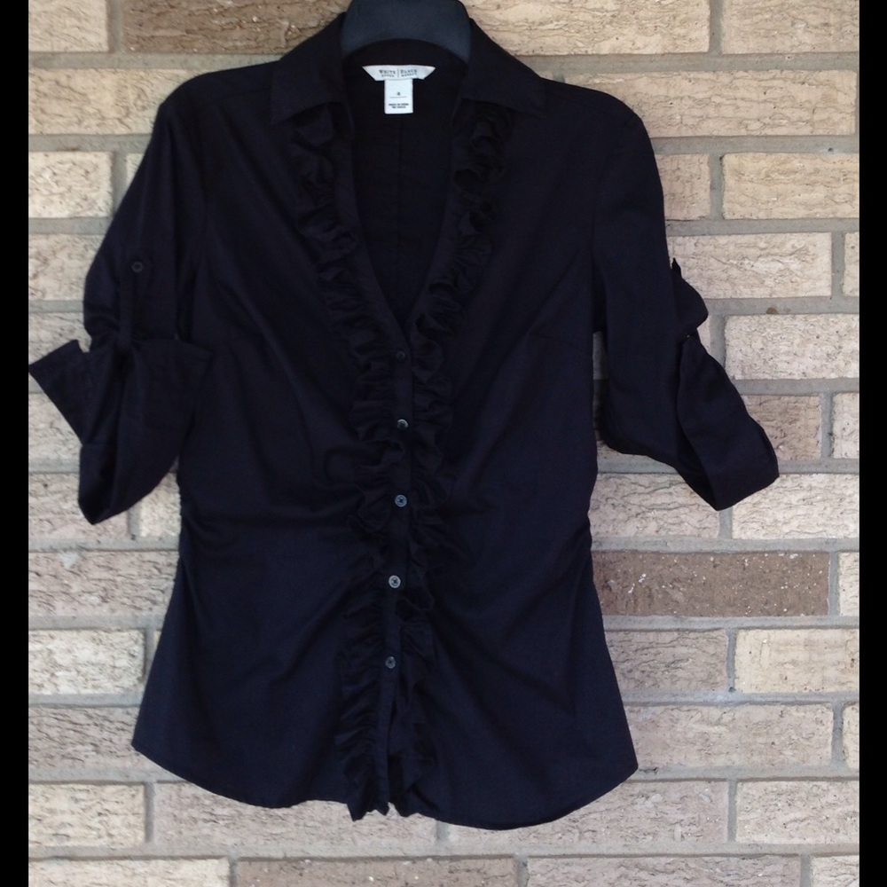 White House/Black Market Button Front Blouse Sz 4