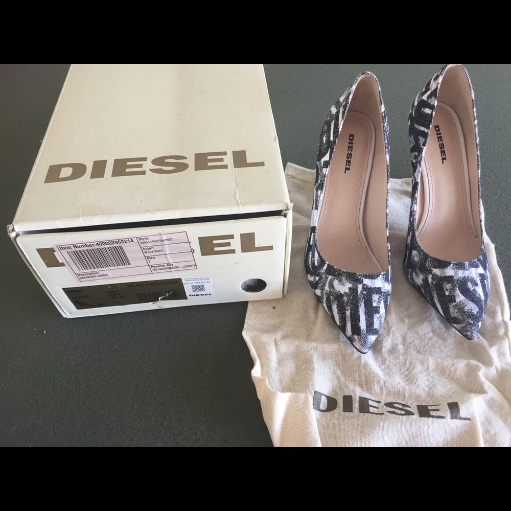 DIESEL DEBBIE WOMAN WIHTE/BLACK High Heels Pumps