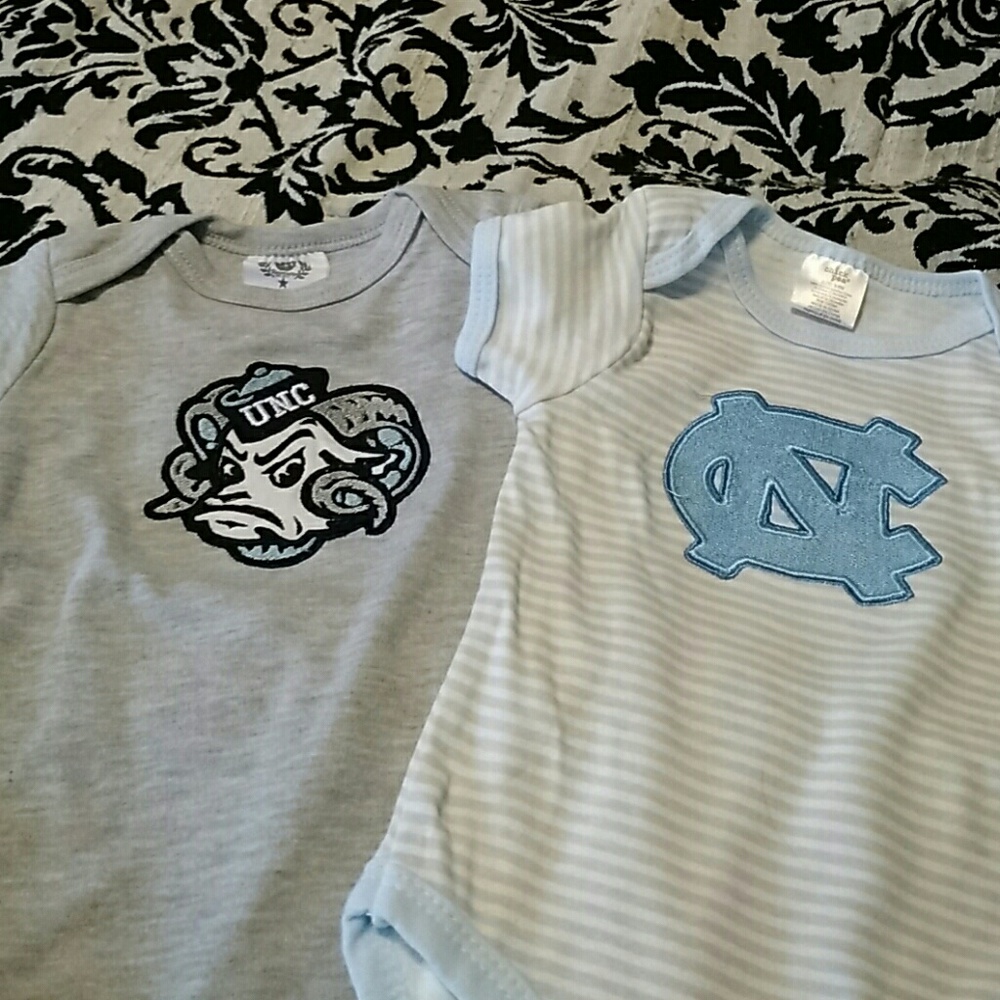 BNWOT custom embroidered UNC onesies