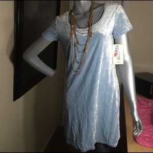 New baby blue velvet dress
