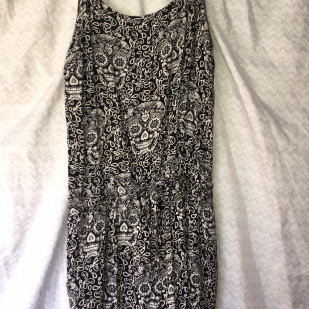 Adorable Skull Print Romper