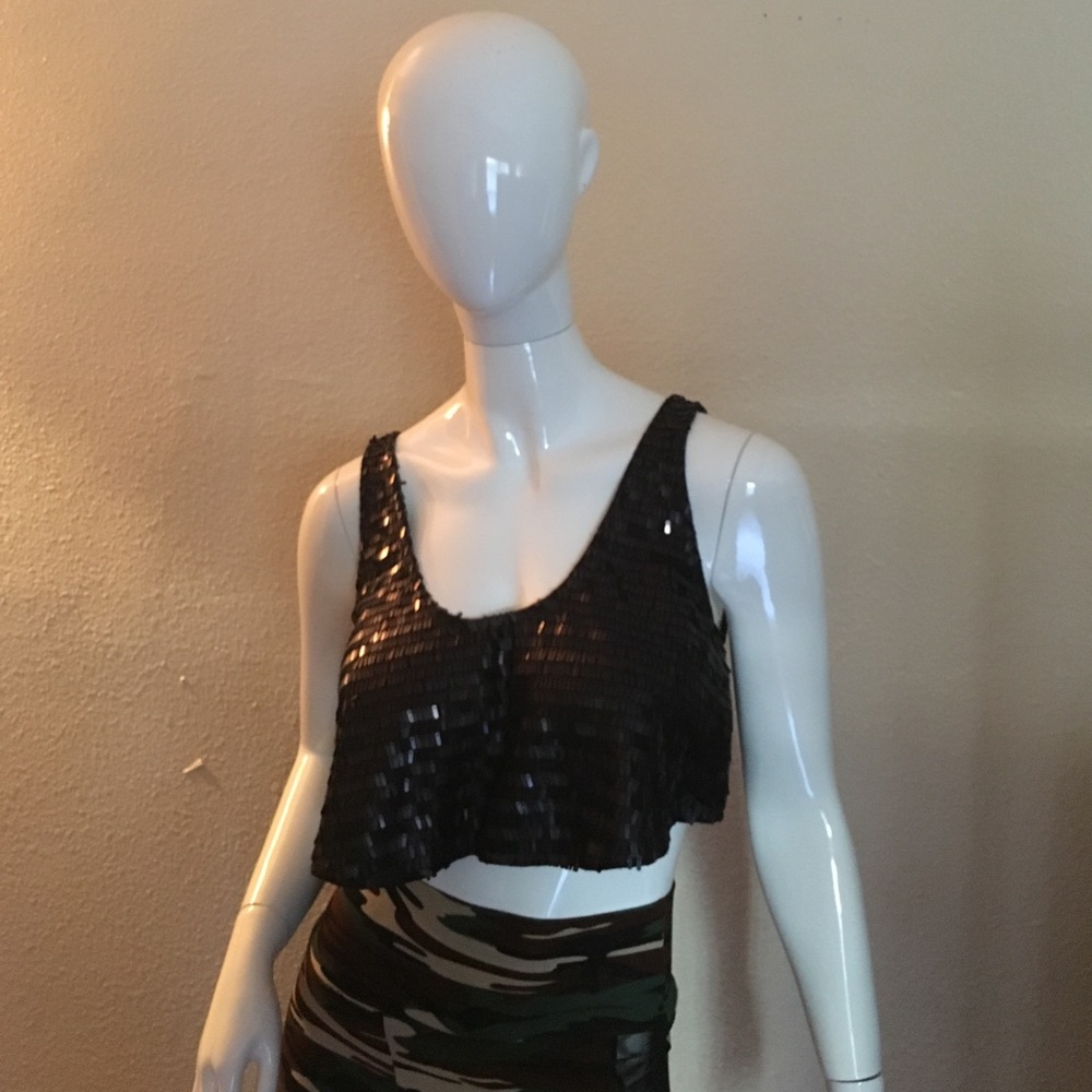 Sequin Crop Tank