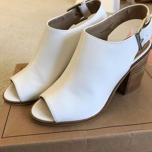 asos white peep toe heeled brand new sandals