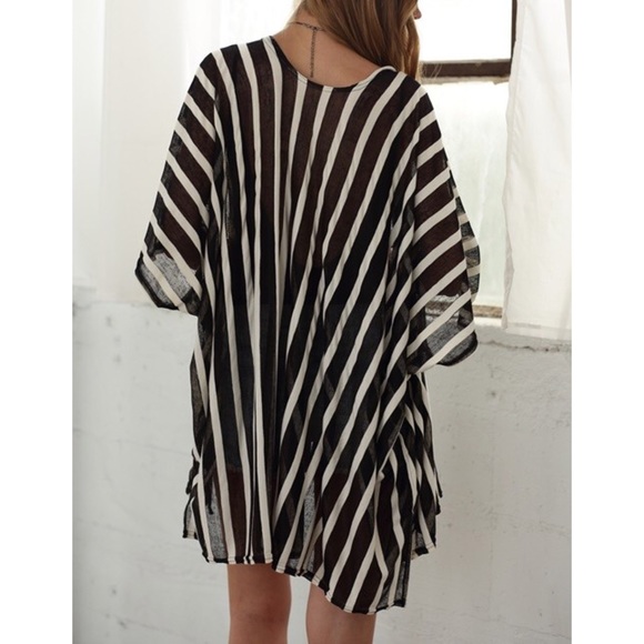 🇺🇸SALE Classic Stripe  Jersey Kimono/ Cover Up - Picture 3 of 5