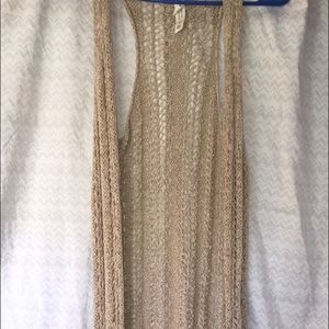 Woven Tank Top Cardigan