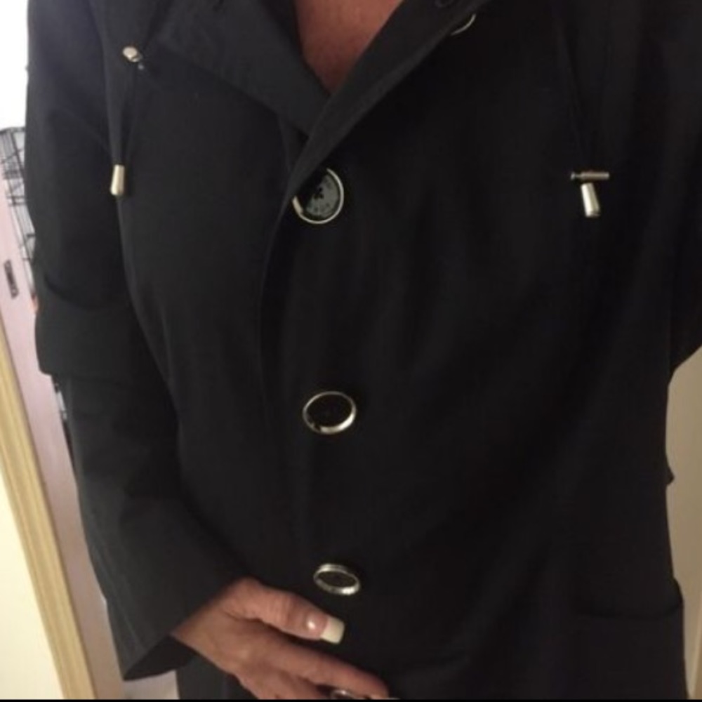 Sold Michael Michael kors black rain coat