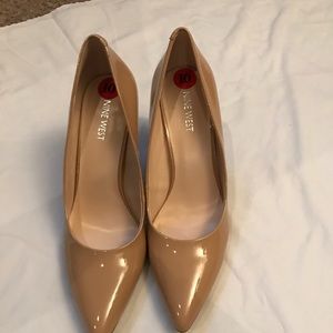 Tan Nine West pumps