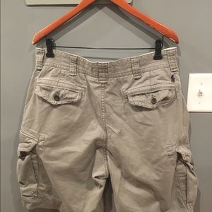Gray polo Ralph Lauren cargo shorts