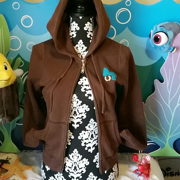 Brown & blue multi way zip up hoodie - Picture 3 of 8