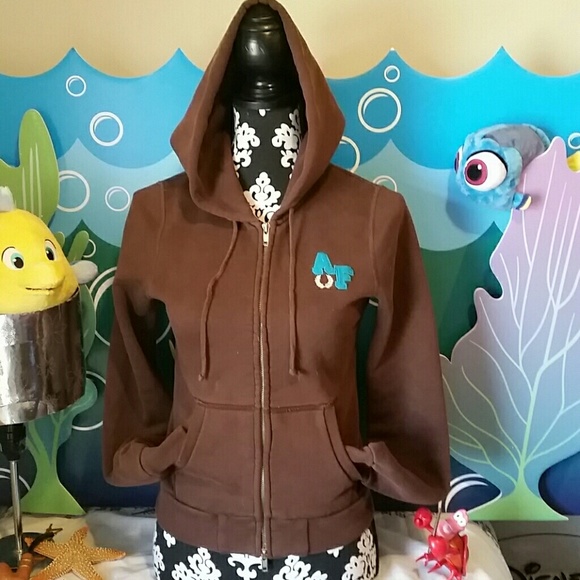 Brown & blue multi way zip up hoodie - Picture 4 of 8