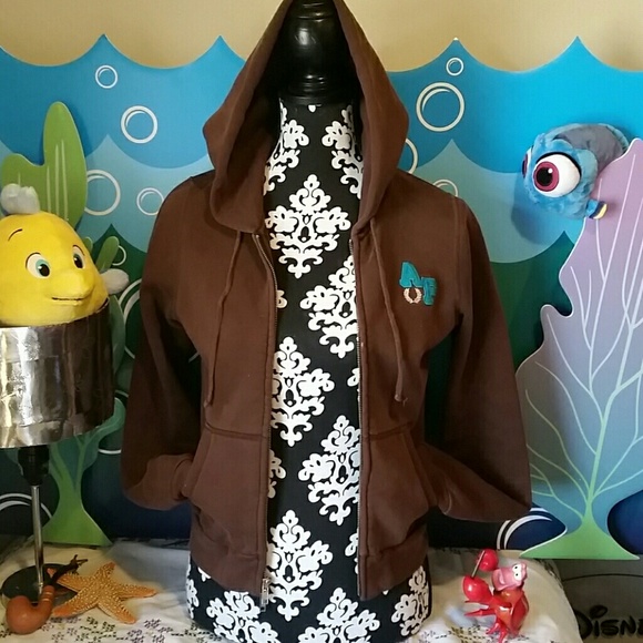 Brown & blue multi way zip up hoodie - Picture 6 of 8