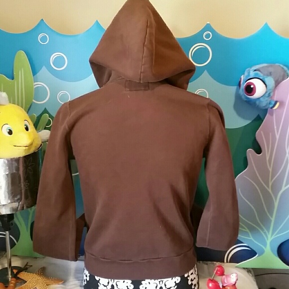 Brown & blue multi way zip up hoodie - Picture 7 of 8