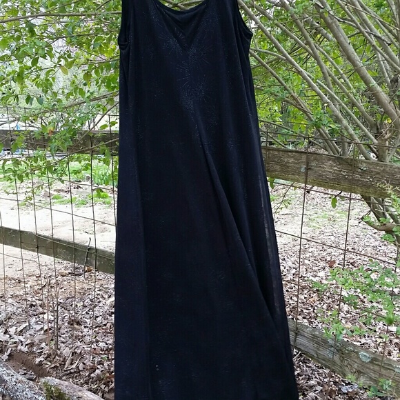 GLAMOROUS Black Simmery Evening Long Gown Sz 6 - Picture 3 of 6