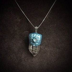Crystal necklace w/ Swarovski stone- made by me