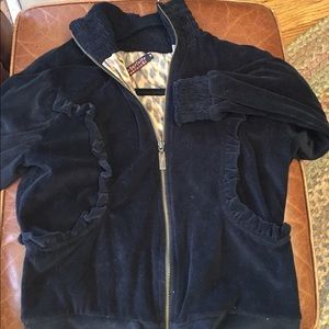 Charlotte Solnicki velvet zippered hoodie