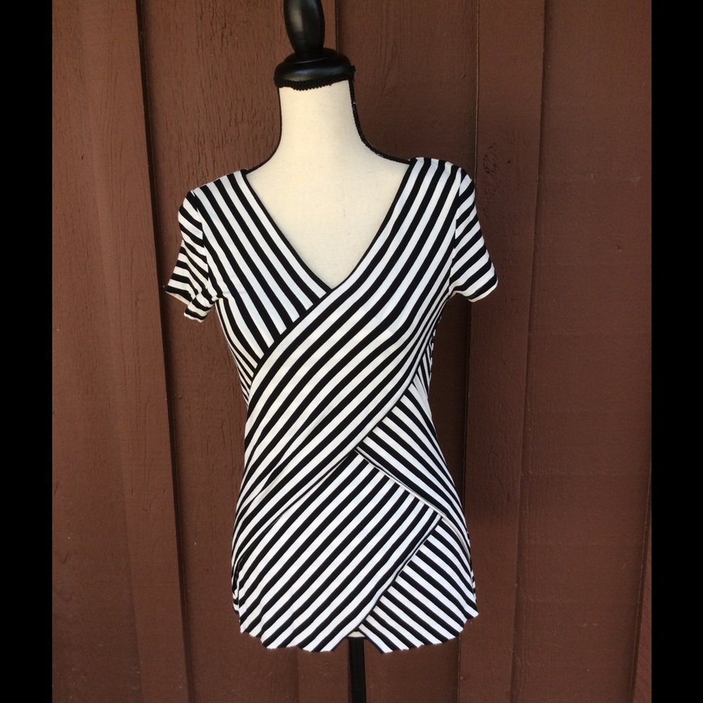 Black/white striped shirt